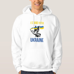 Ich stehe mit der Ukraine – Friedens-Tauben-Design Hoodie