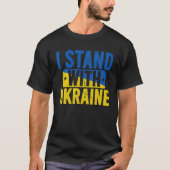 Ich stehe mit der Ukraine für den Frieden unter uk T-Shirt (Vorderseite)