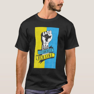 Ich stehe mit der Ukraine Gerettet Unterstützung f T-Shirt