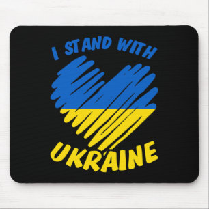 Ich stehe mit der Ukraine I Ukrainische Flagge Bla Mousepad