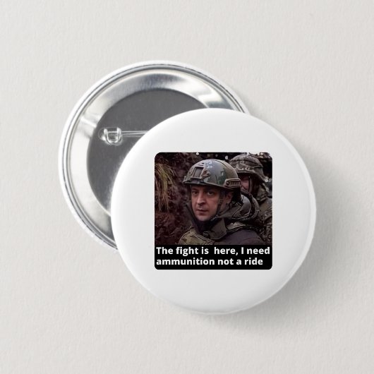 Ich stehe mit der Ukraine, ich stehe mit Zelensky Button (Vorne & Hinten)