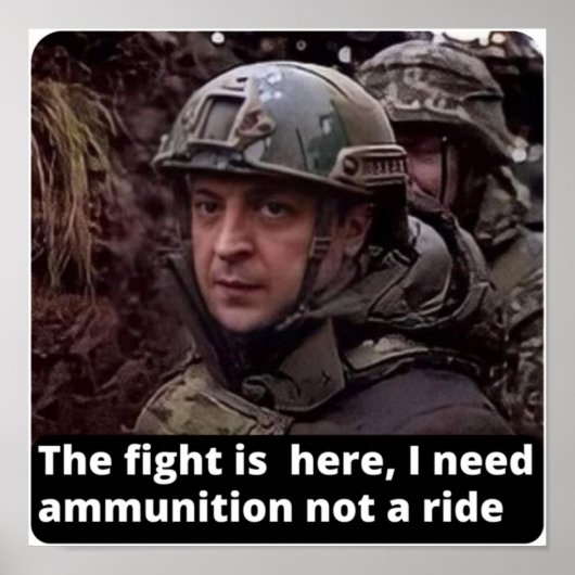 Ich stehe mit der Ukraine, ich stehe mit Zelensky Poster (Vorne)