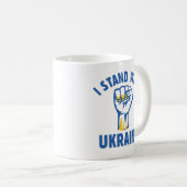 Ich stehe mit der Ukraine Kaffeetasse (VorderseiteRechts)