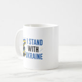 Ich stehe mit der Ukraine Kaffeetasse (Vorderseite Links)