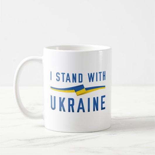 Ich stehe mit der Ukraine Kaffeetasse (Links)