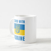 Ich stehe mit der Ukraine Kaffeetasse (Vorderseite Links)