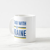 Ich stehe mit der Ukraine Kaffeetasse (Vorderseite Links)