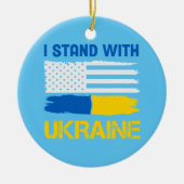 Ich stehe mit der Ukraine Keramik Ornament (Vorne)