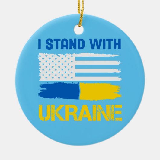 Ich stehe mit der Ukraine Keramik Ornament (Vorne)