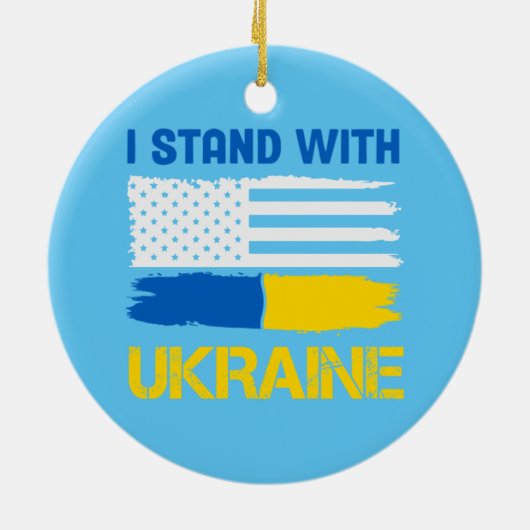 Ich stehe mit der Ukraine Keramik Ornament (Hinten)