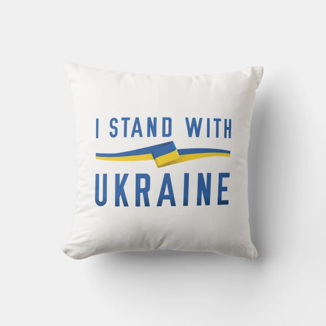 Ich stehe mit der Ukraine Kissen (Vorderseite)