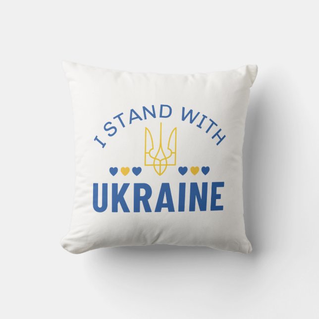 Ich stehe mit der Ukraine Kissen (Vorderseite)