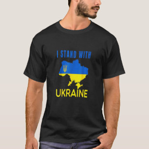 Ich stehe mit der Ukraine komisch Putin ukrainisch T-Shirt