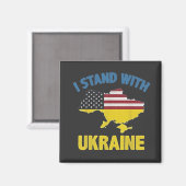 Ich stehe mit der Ukraine Magnet (Vorderseite/Rückseite)