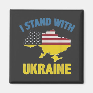 Ich stehe mit der Ukraine Magnet