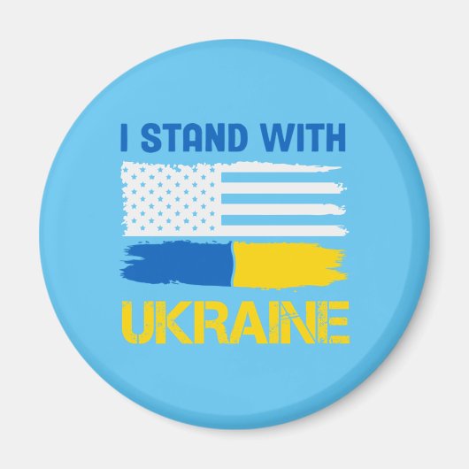 Ich stehe mit der Ukraine Magnet (Vorne)
