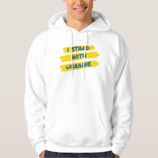 Ich stehe mit der Ukraine, mit den Flaggenfarben d Hoodie