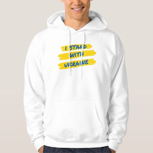 Ich stehe mit der Ukraine, mit den Flaggenfarben d Hoodie (Vorderseite)