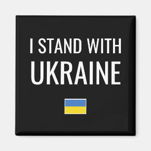Ich stehe mit der Ukraine Nationale Flagge der U Magnet