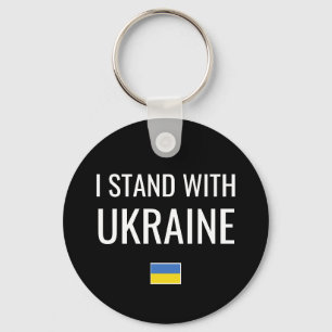 Ich stehe mit der Ukraine   Nationale Flagge der U Schlüsselanhänger