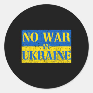 Ich stehe mit der Ukraine ohne Krieg zur Unterstüt Runder Aufkleber