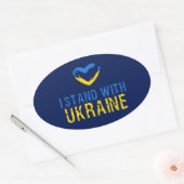 Ich stehe mit der Ukraine Ovaler Aufkleber (Umschlag)