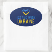 Ich stehe mit der Ukraine Ovaler Aufkleber (Tasche)