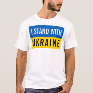 Ich stehe mit der Ukraine politisch T-Shirt