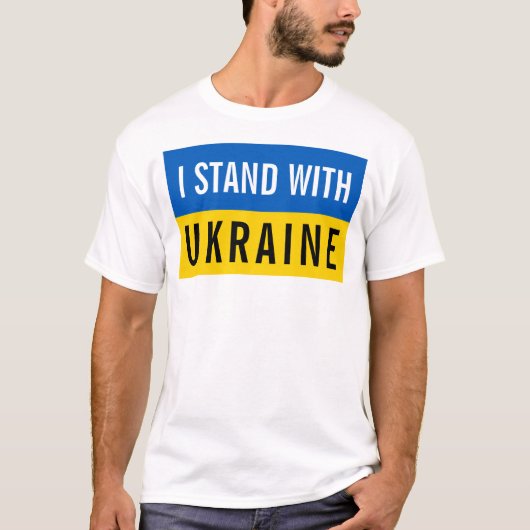 Ich stehe mit der Ukraine politisch T-Shirt (Vorderseite)