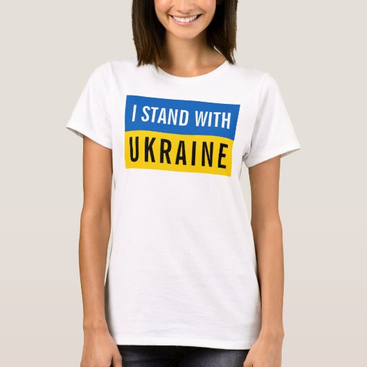 Ich stehe mit der Ukraine politisch T-Shirt (Vorderseite)