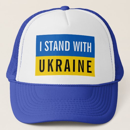 Ich stehe mit der Ukraine politisch Truckerkappe (Vorderseite)