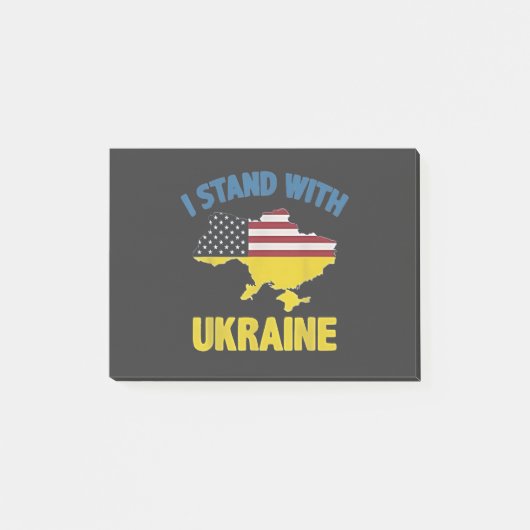Ich stehe mit der Ukraine Post-it Klebezettel (Vorderseite)