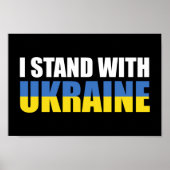 Ich stehe mit der Ukraine Poster (Vorne)