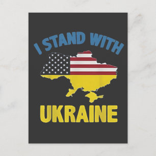 Ich stehe mit der Ukraine Postkarte