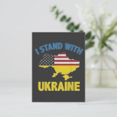 Ich stehe mit der Ukraine Postkarte (Stehend Vorderseite)
