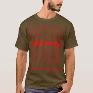 Ich stehe mit der Ukraine Putins Retro-Design T-Shirt
