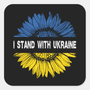 Ich stehe mit der Ukraine Quadratischer Aufkleber