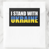 Ich stehe mit der Ukraine Rechteckiger Aufkleber (Tasche)