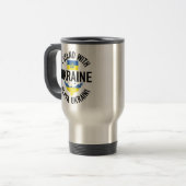 Ich stehe mit der Ukraine Reisebecher (Vorderseite Links)