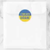 Ich stehe mit der Ukraine Runder Aufkleber (Tasche)