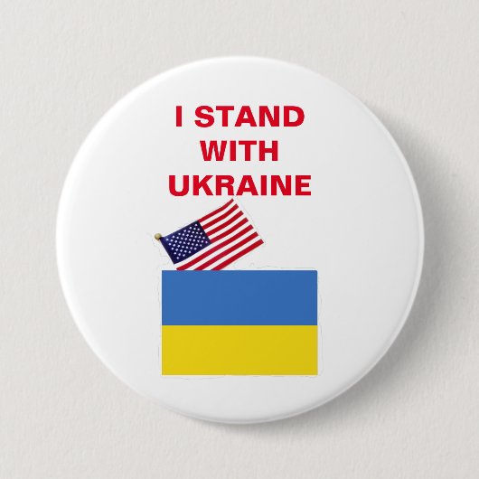 ICH STEHE MIT DER UKRAINE-SCHALTFLÄCHE BUTTON (Vorderseite)
