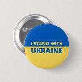 ICH STEHE MIT DER UKRAINE-SCHALTFLÄCHE BUTTON (Vorne & Hinten)