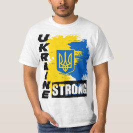 Ich stehe mit der Ukraine Shirt und unterstütze di