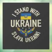 Ich stehe mit der Ukraine Slava Ukraini Fensteraufkleber (Blatt 3)