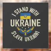Ich stehe mit der Ukraine Slava Ukraini Fensteraufkleber (Blatt 2)