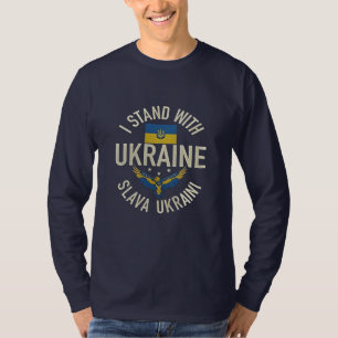 Ich stehe mit der Ukraine Slava Ukraini T-Shirt