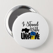 Ich stehe mit der Ukraine | Solidarität | Ukraine Button (Vorne & Hinten)