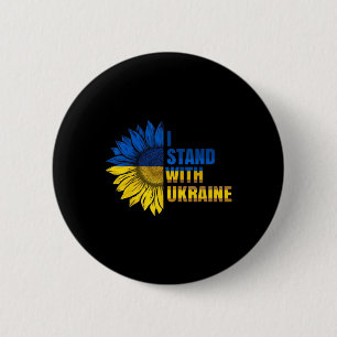 Ich stehe mit der Ukraine - Sonnenblumen-Unterstüt Button