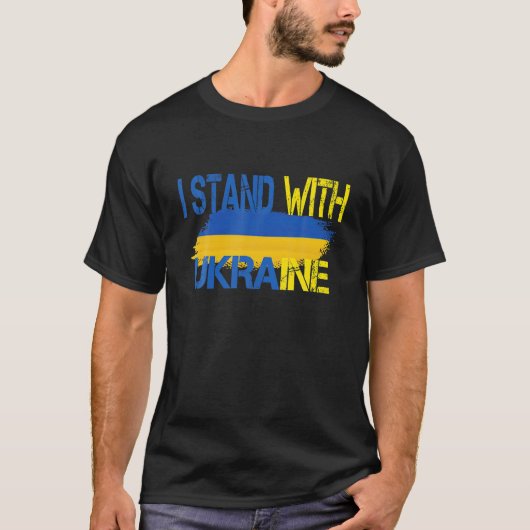 Ich stehe mit der Ukraine Stoppt Putin die Unterst T-Shirt (Vorderseite)