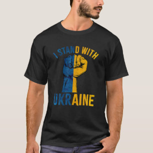 Ich stehe mit der Ukraine Sup Port UKRAINE Ukraini T-Shirt